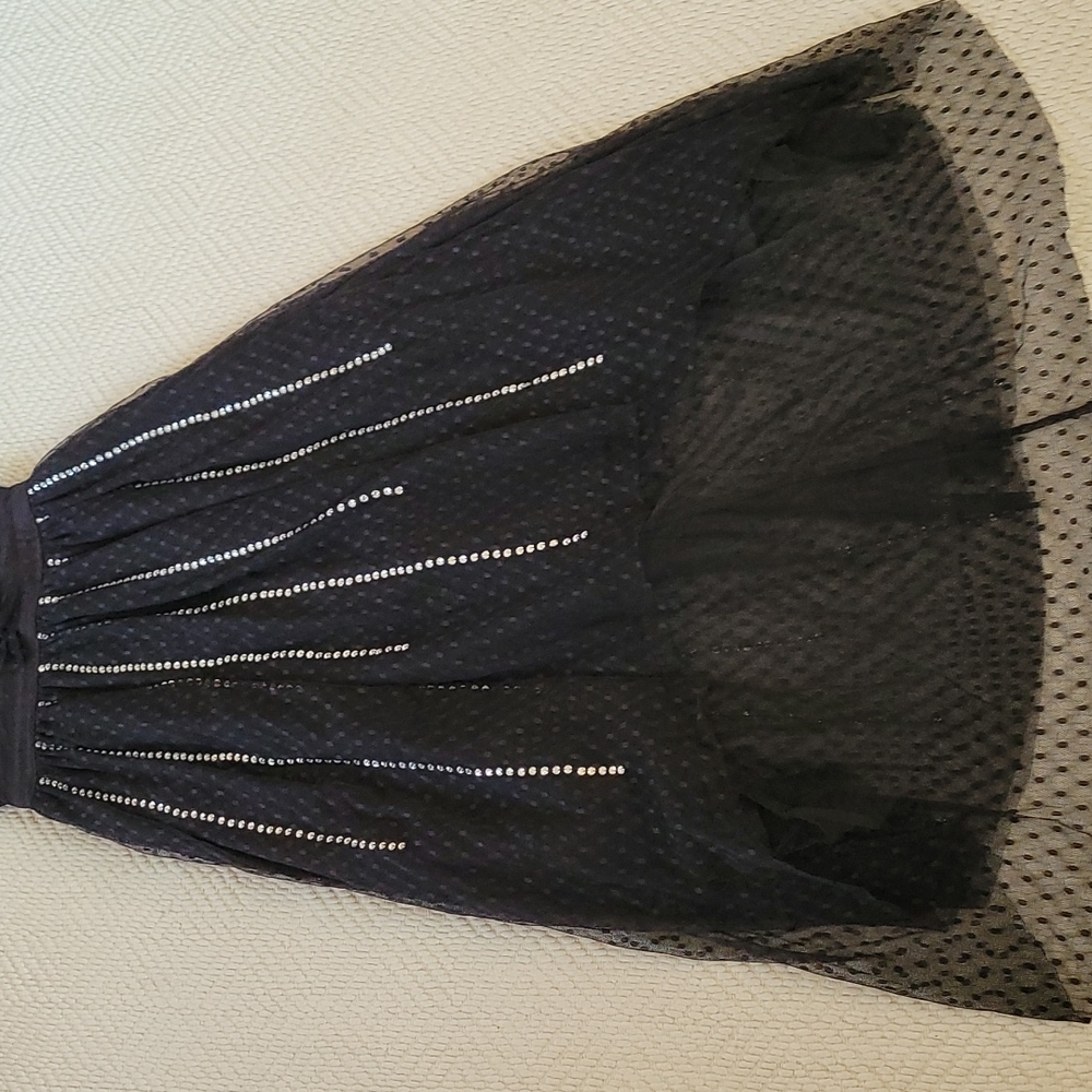 LAST ONE! bebe CRYSTAL BURST TULLE DRESS - Picture 8 of 10